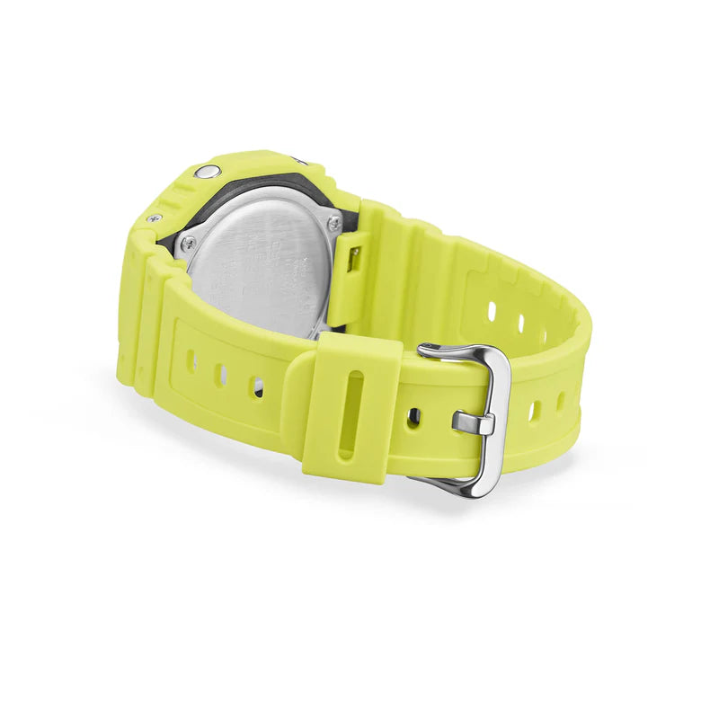GA-2100-9A9DR - ساعة يد كاسيو جي شوك ديجيتال رياضية كاجوال بسوار رزين للرجال