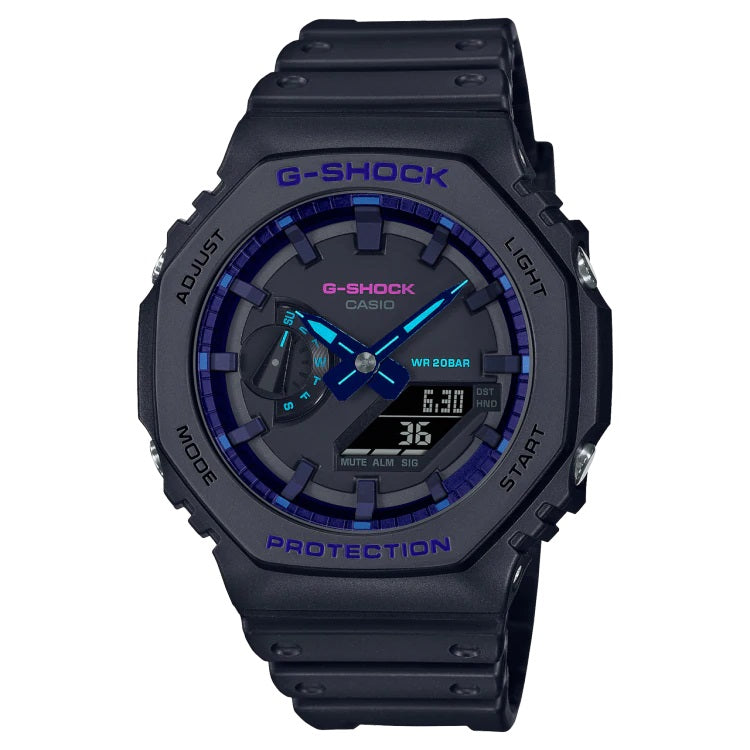 GA-2100VB-1ADR - Casio G-Shock Men's Digital Sporty Casual Watch with Resin Strap