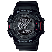 GA-400-1BDR – Casio G-Shock Men's Analog-Digital Black Watch with Resin Strap and Rotary Switch

