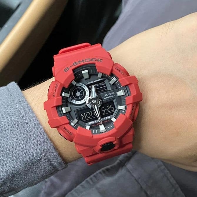 GA-700-4ADR - Casio G-Shock Men's Digital Sporty Casual Watch with Resin Strap