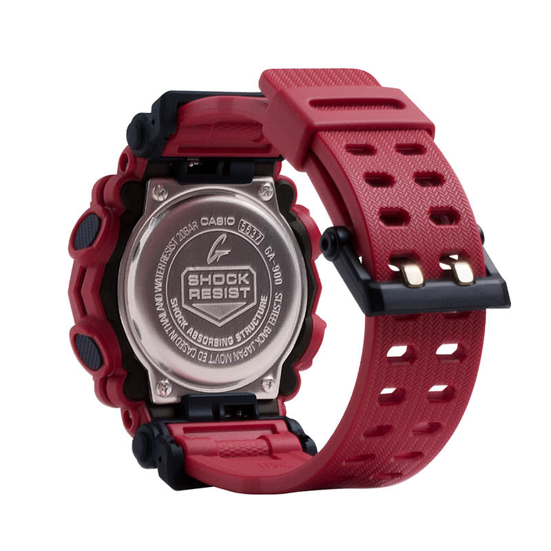 【レアモデル美品】CASIO G-SHOCKデジアナGA-900-4AJFレッド CASIO(カシオ) / クォーツ腕時計_G-SHOCK/デジアナ/ラバー/BLK