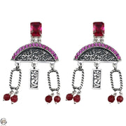 925 Egyptian Silver Earring With Zircon Stone