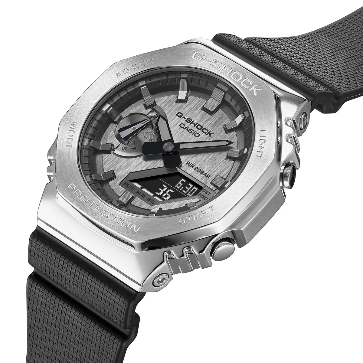 Casio G-SHOCK Men’s Analog-Digital Watch Metal Bezel with Resin Band GM-2100-1ADR