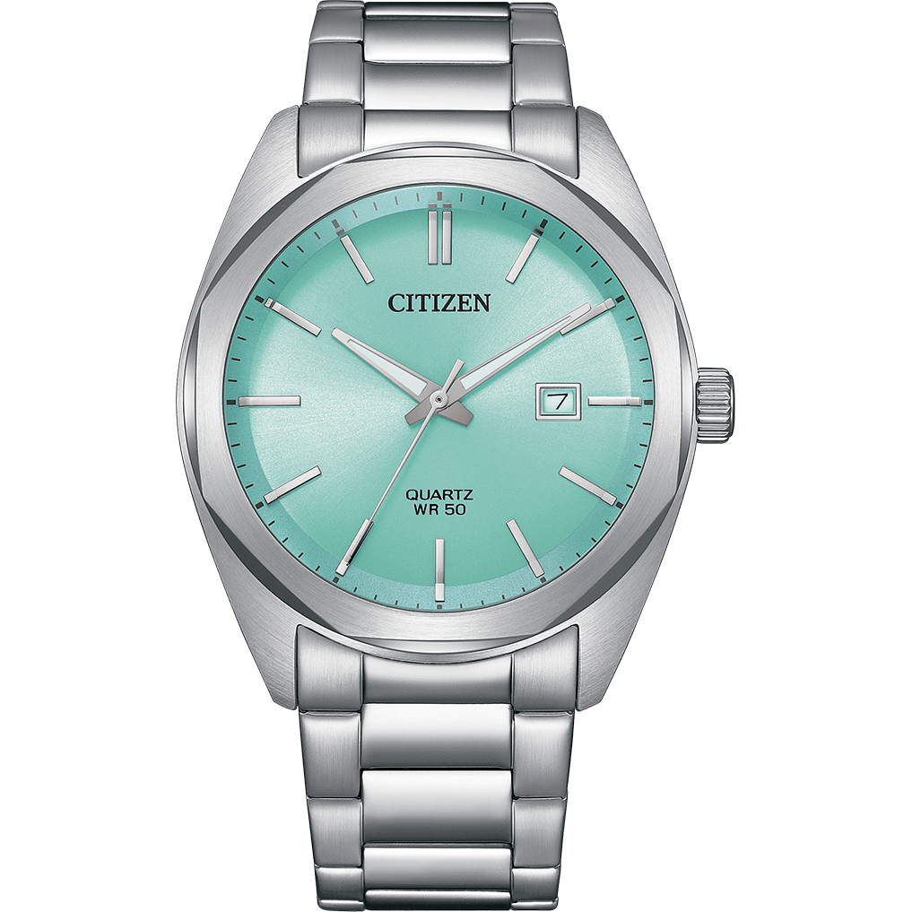 Citizen Men's Quartz Watch with Stainless Steel Bracelet and Turquoise Dial BI5110-54M