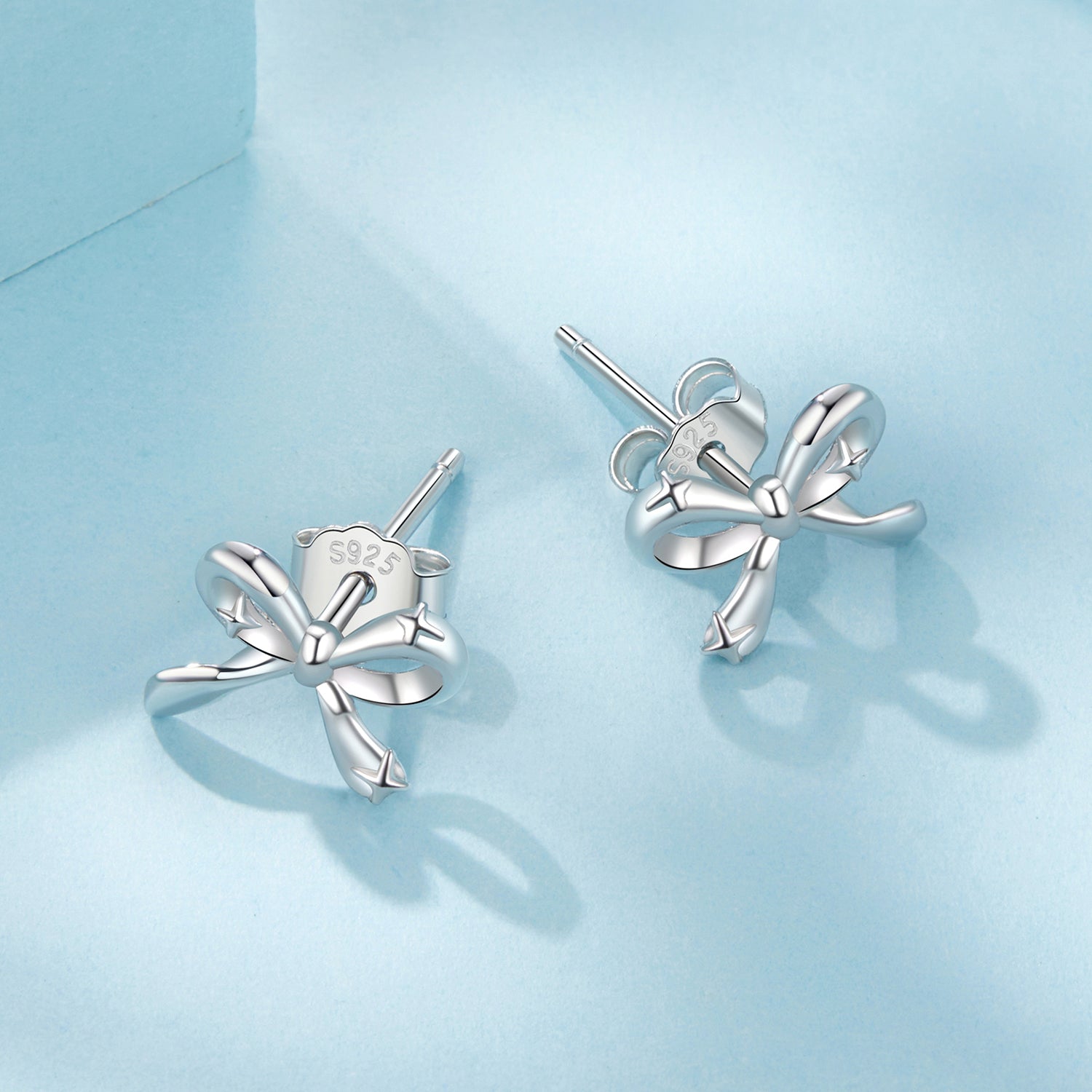 925 Silver Bow Knot Earring