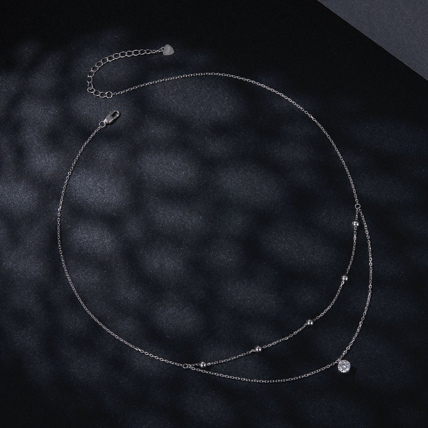 Dangling Moissanite 925 Silver Necklace