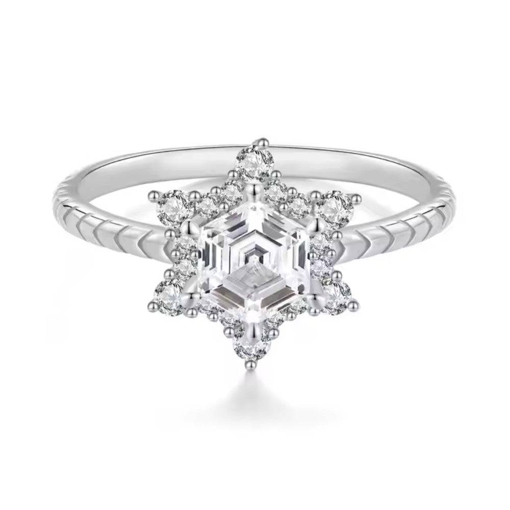 Snowflake 925 Silver Ring