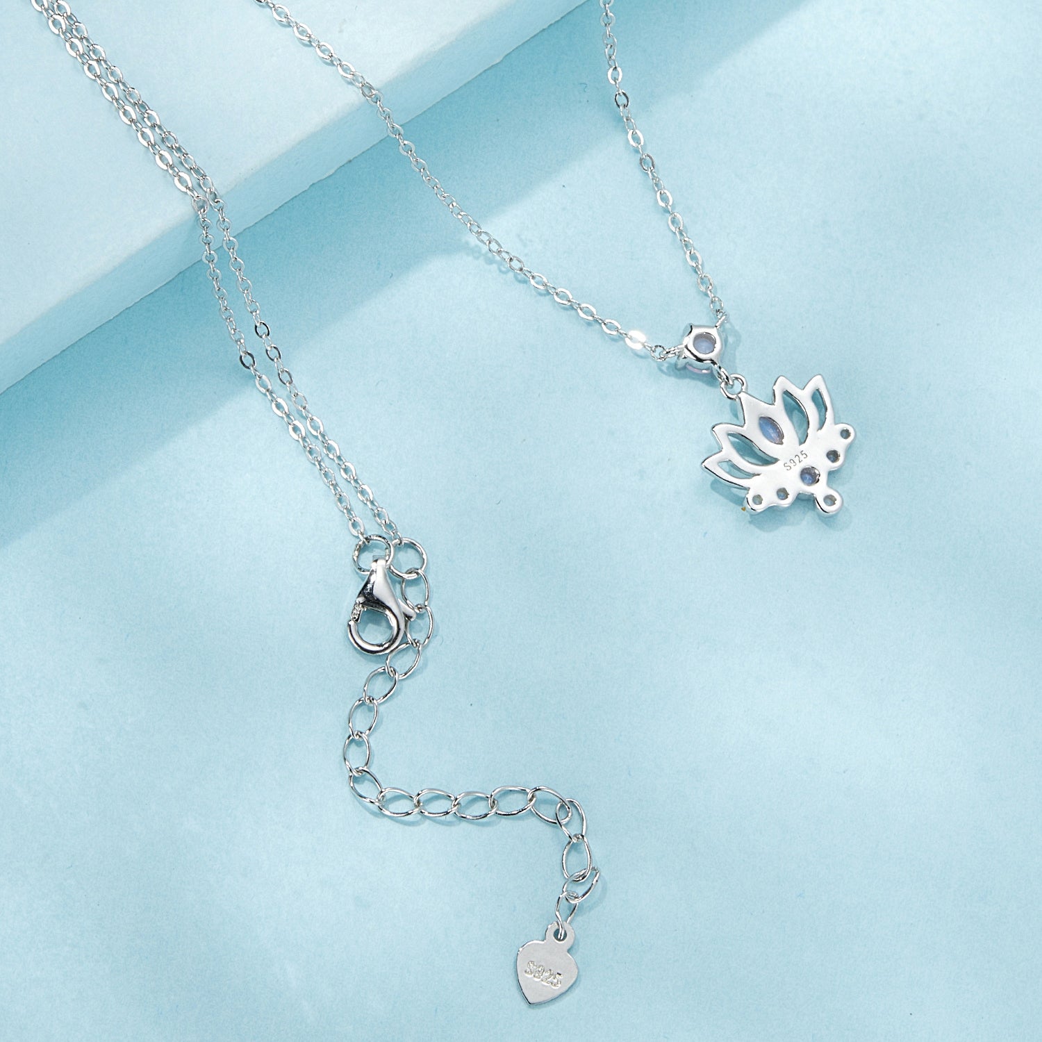 925 Silver Lotus Flower Necklace