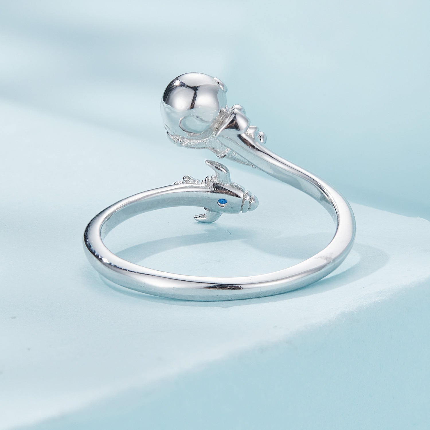 خاتم رائد الفضاء والصاروخ فضة عيار 925