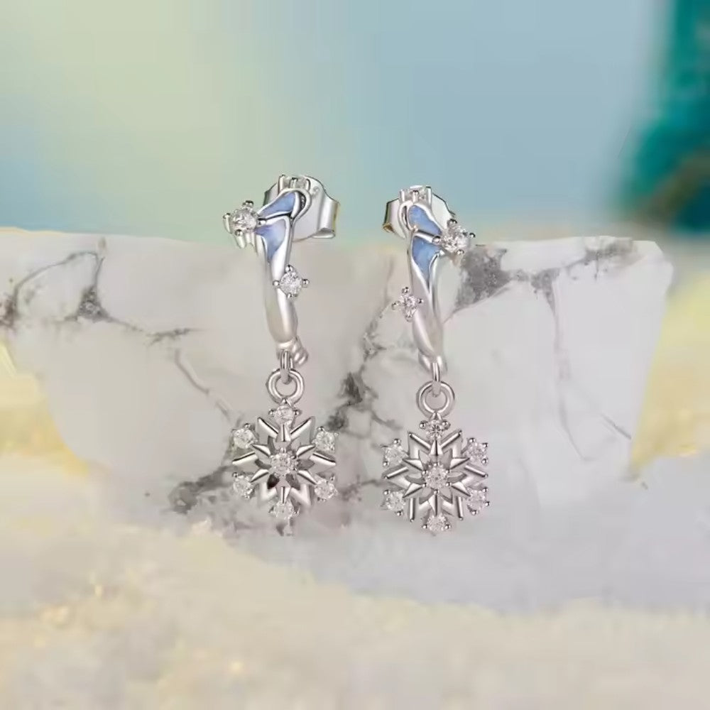 Snow Mountain Flower 925 Silver Earring