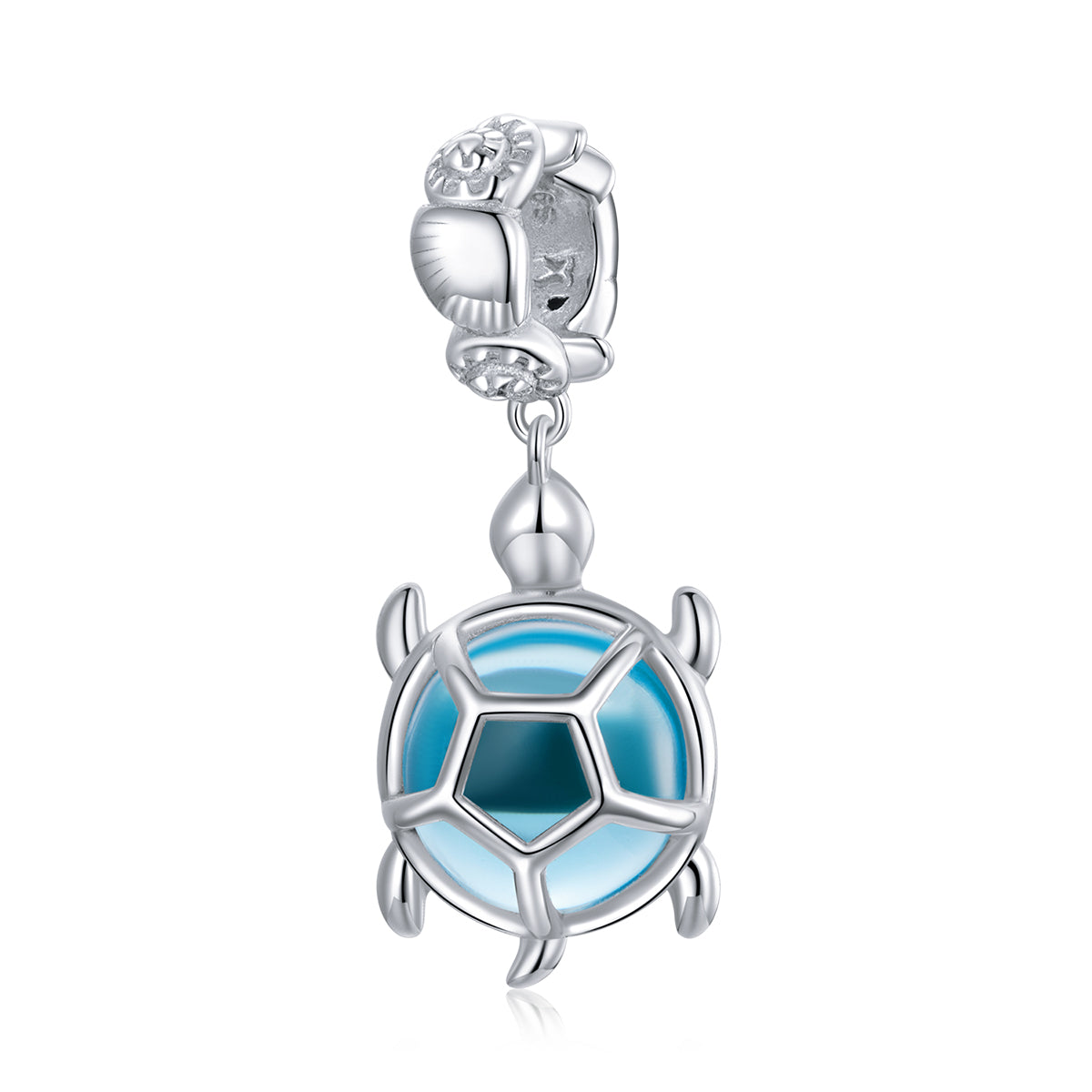 Blue Turtle 925 Silver Bracelet Charm