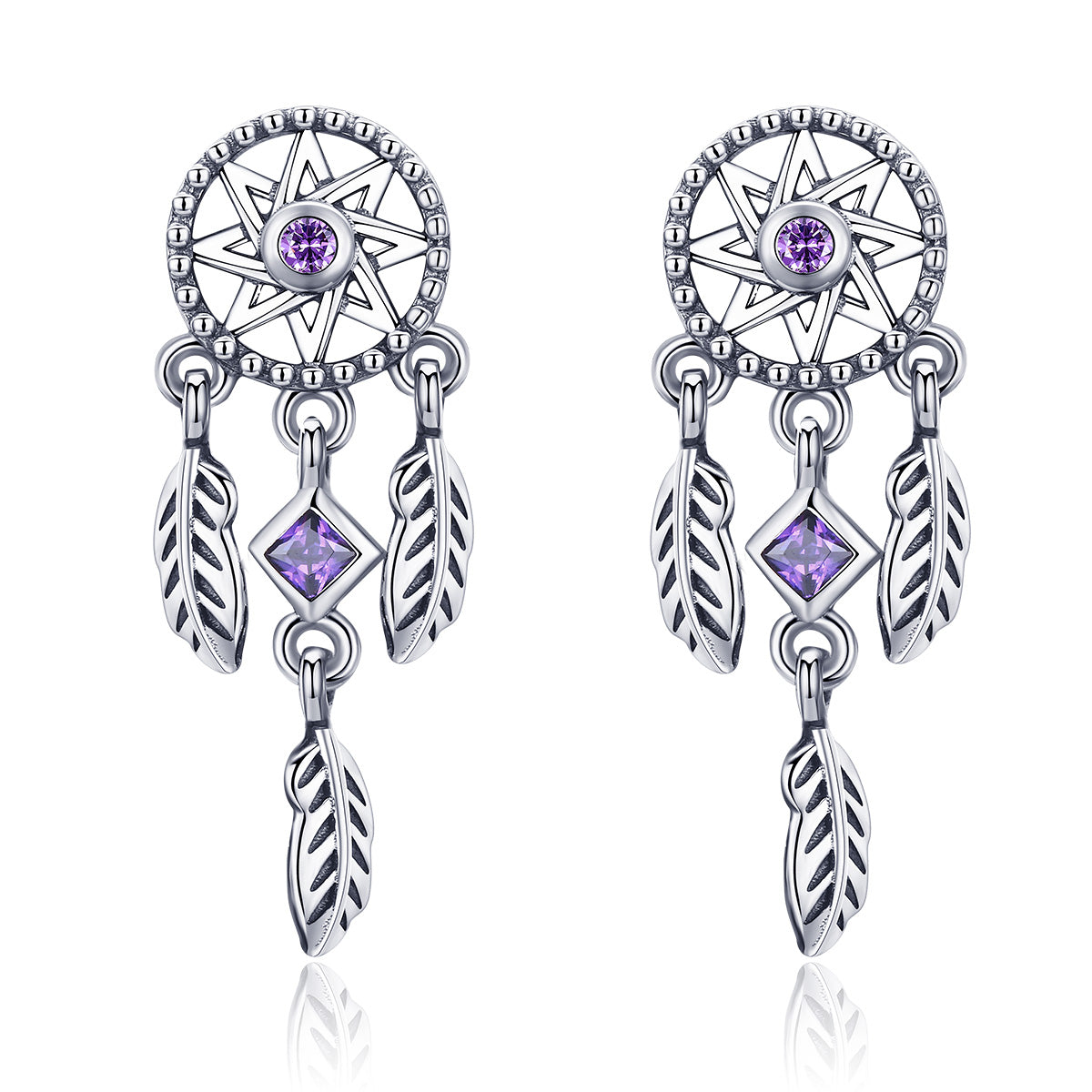 "Dreamcatcher" 925 Silver Earrings 