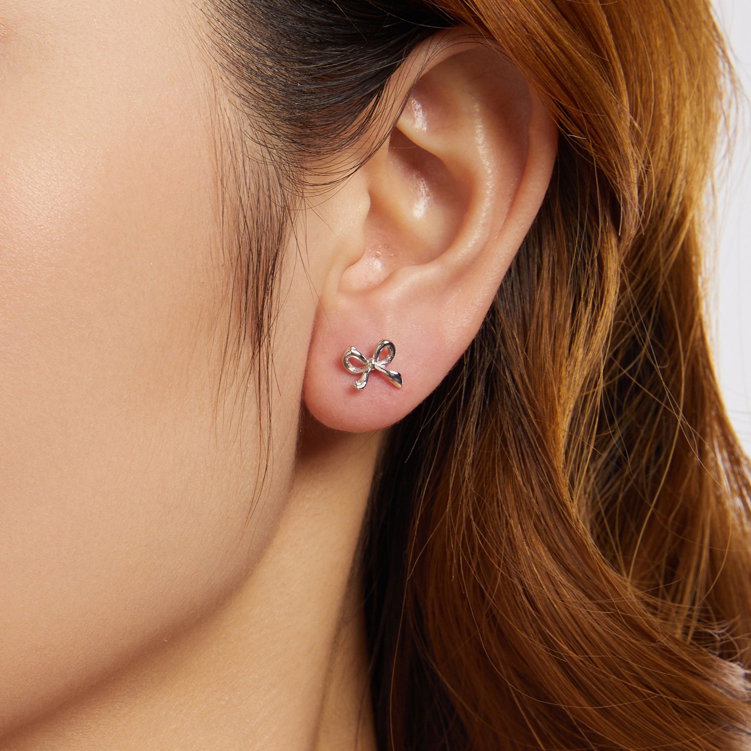 925 Silver Bow Knot Earring
