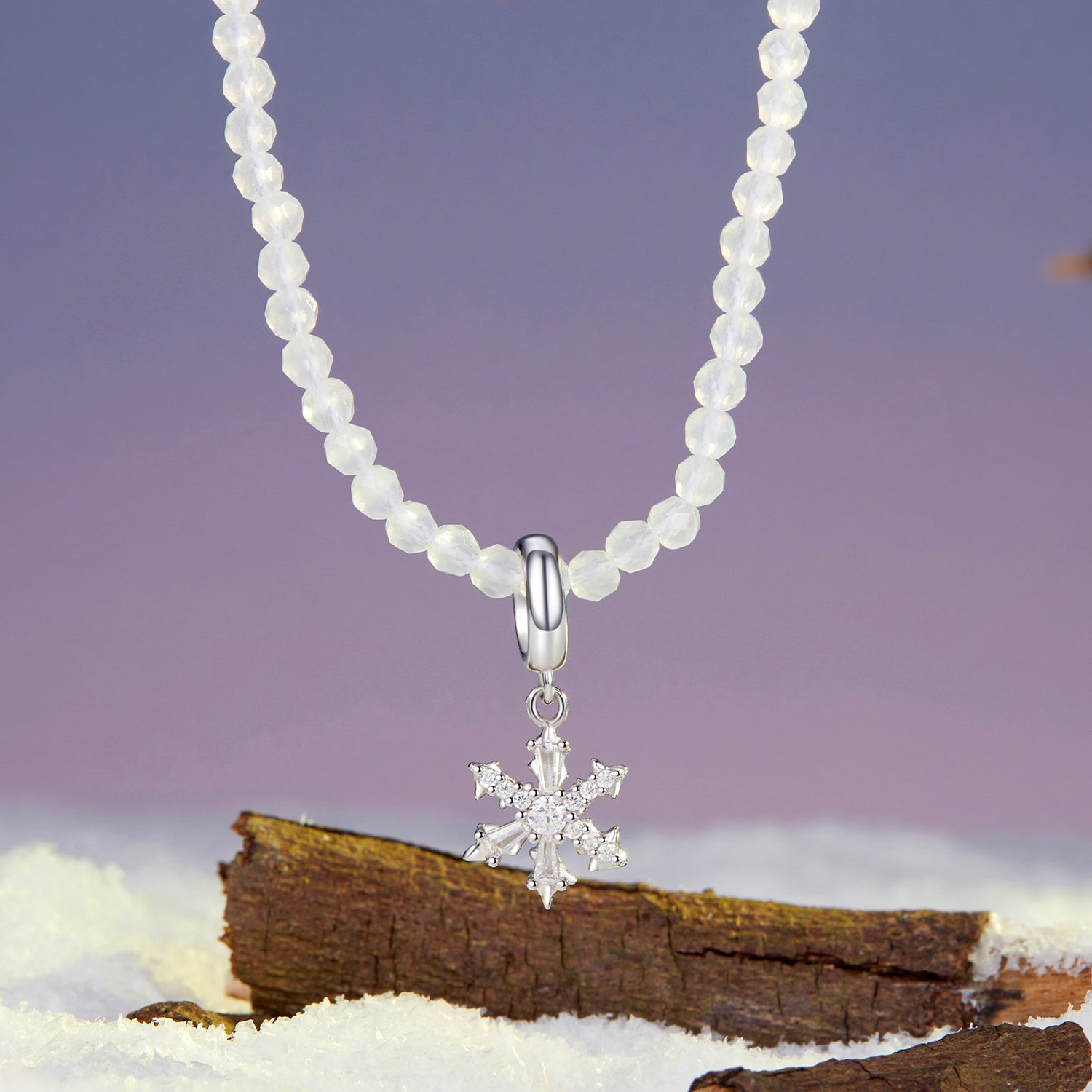 عقد نجمة الثلج فضة عيار 925