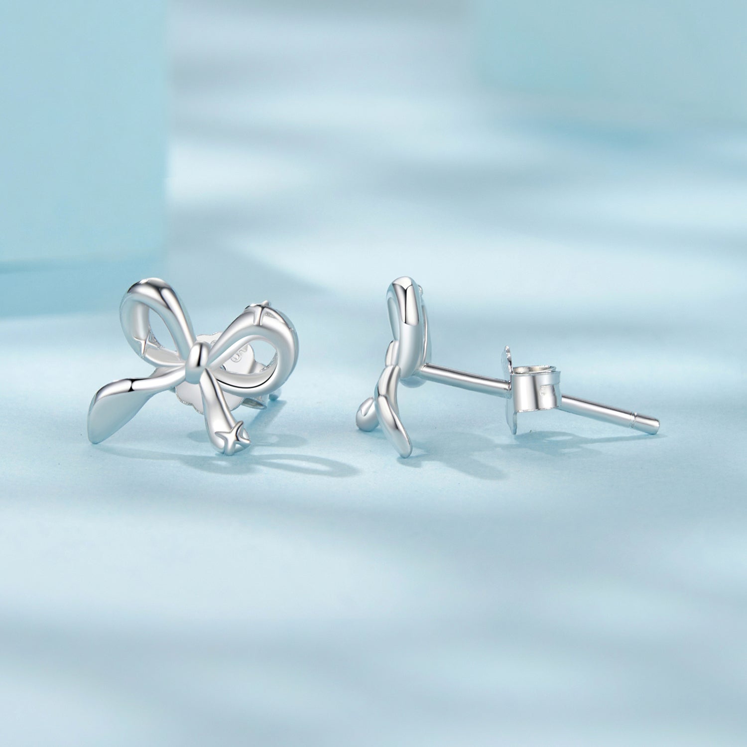 925 Silver Bow Knot Earring