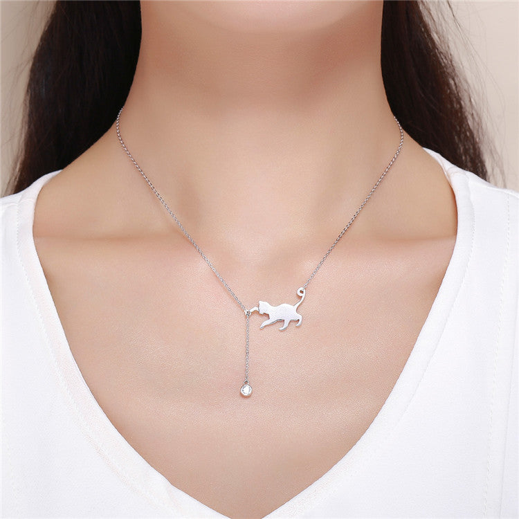 Cat 925 Silver Necklace