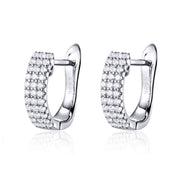 حلق فضة عيار 925 مرصع بالزركون كامل