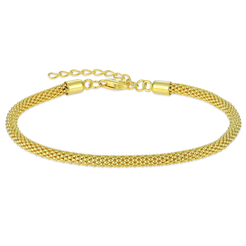 Gold-Plated 925 Silver Mesh Bracelet