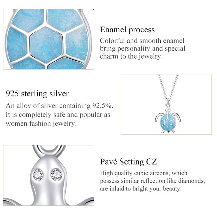 Turtle 925 Silver Necklace