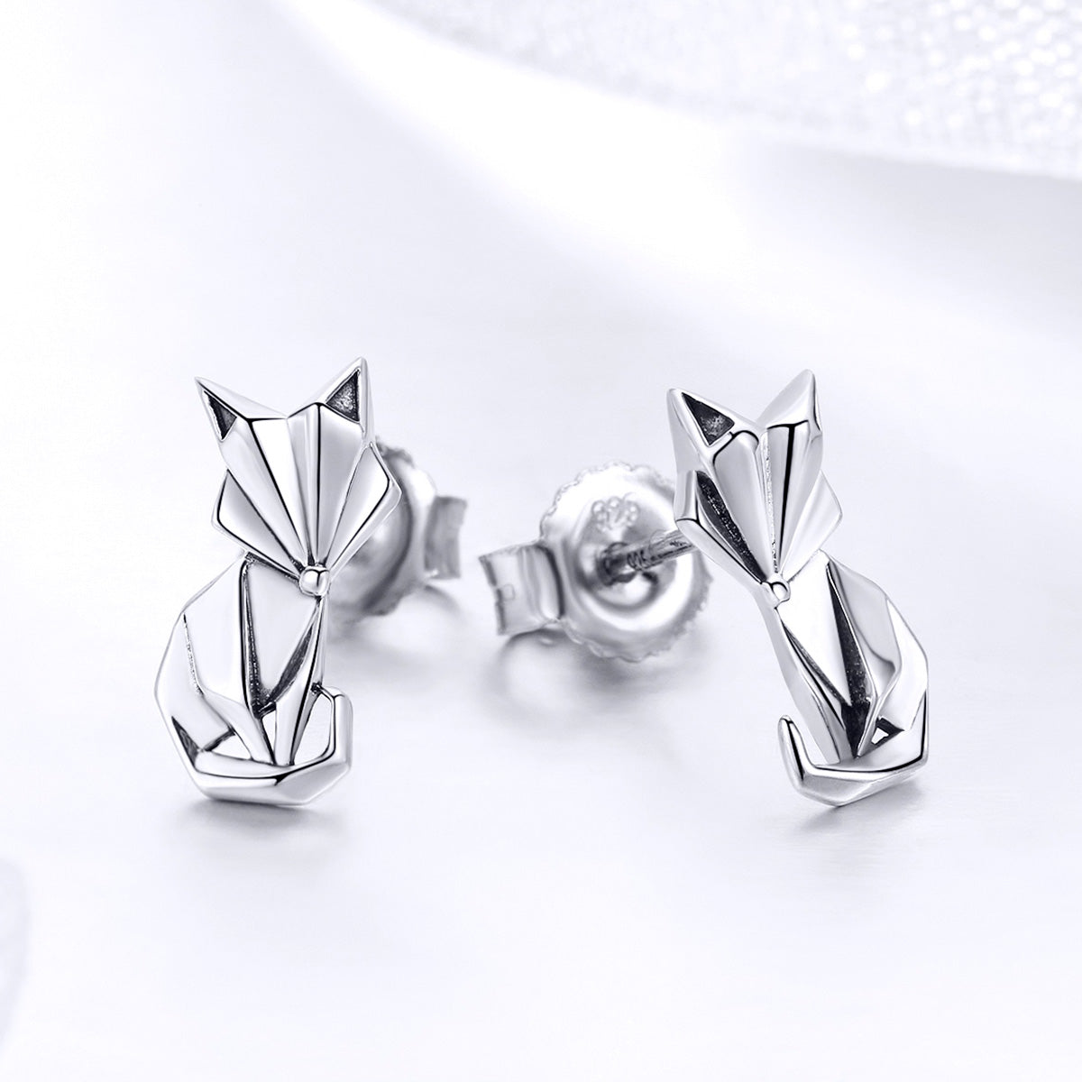 Fox earrings 925 silver