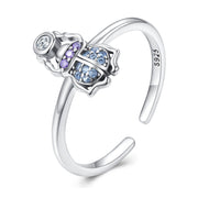 925 Silver Beetle Ring Adorned with Stones