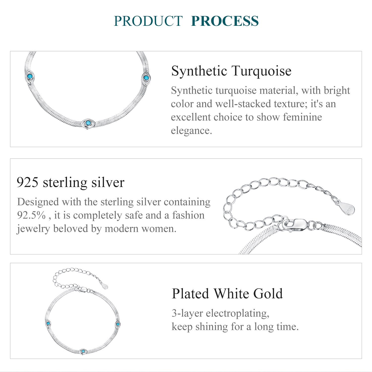 Blue Eyes 925 Silver Bracelet