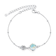 925 Sterling Silver Round Stone Bracelet