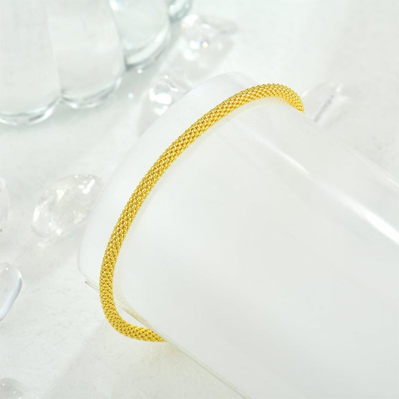 Gold-Plated 925 Silver Mesh Bracelet