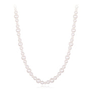 عقد لؤلؤ أبيض كلاسيك فضة عيار 925