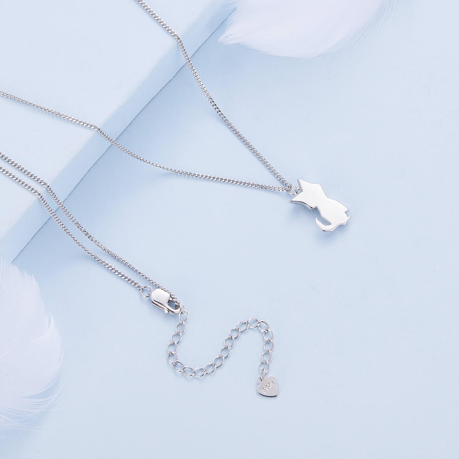 عقد ثعلب بتصميم بسيط فضة عيار 925