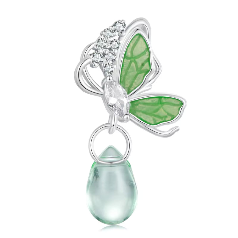 دلاية فراشة أنيقة فضة 925 بتصميم طبيعي