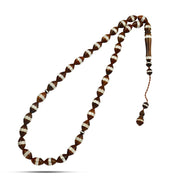 Asala Rosary – Natural Koka Wood Inlaid with Silver
