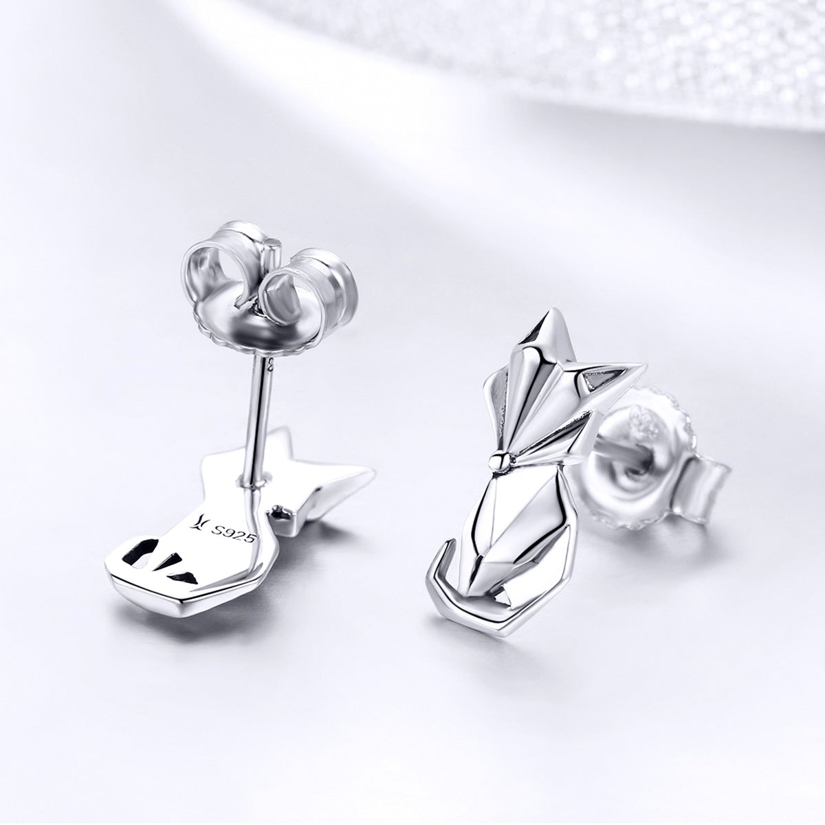 Fox earrings 925 silver