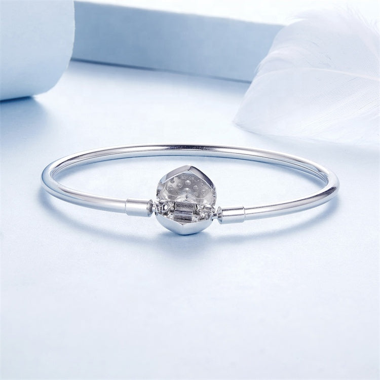 Heart Charm Bracelet with Sparkling Details – 925 Sterling Silver