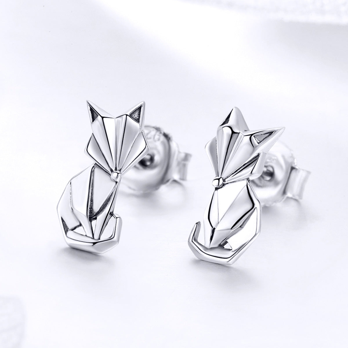 Fox earrings 925 silver