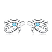 حلق فضة عيار 925 علي شكل عين حورس