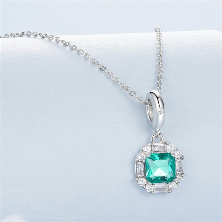 دلاية فضة 925 بحجر فيروزي مربع