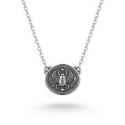 Pharaonic Scarab Design Necklace 925 Silver