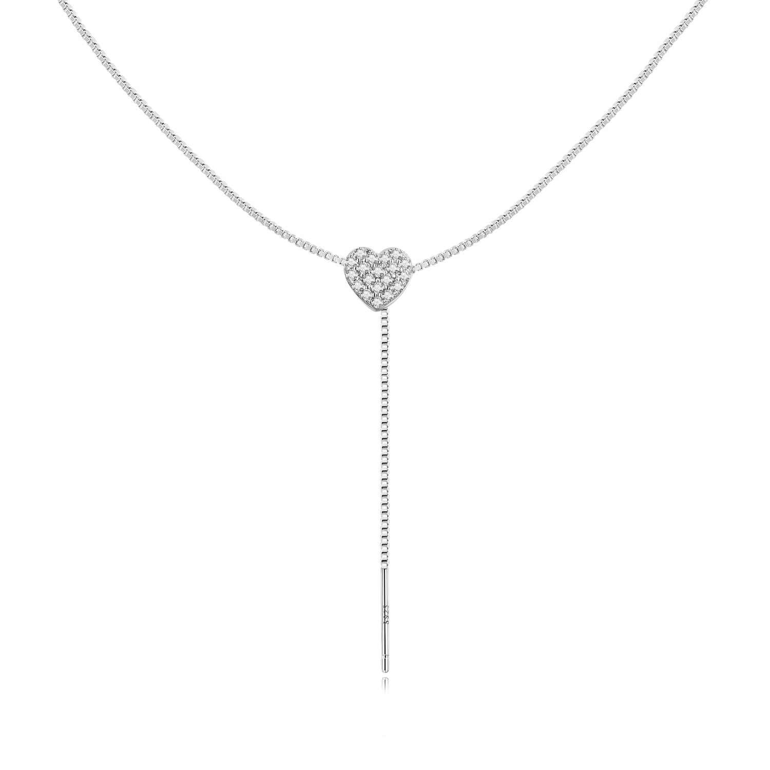 Dangling Heart 925 Silver Necklace