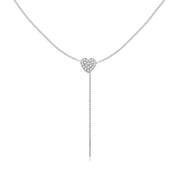 Dangling Heart 925 Silver Necklace