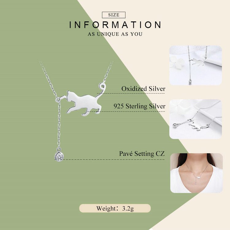 Cat 925 Silver Necklace