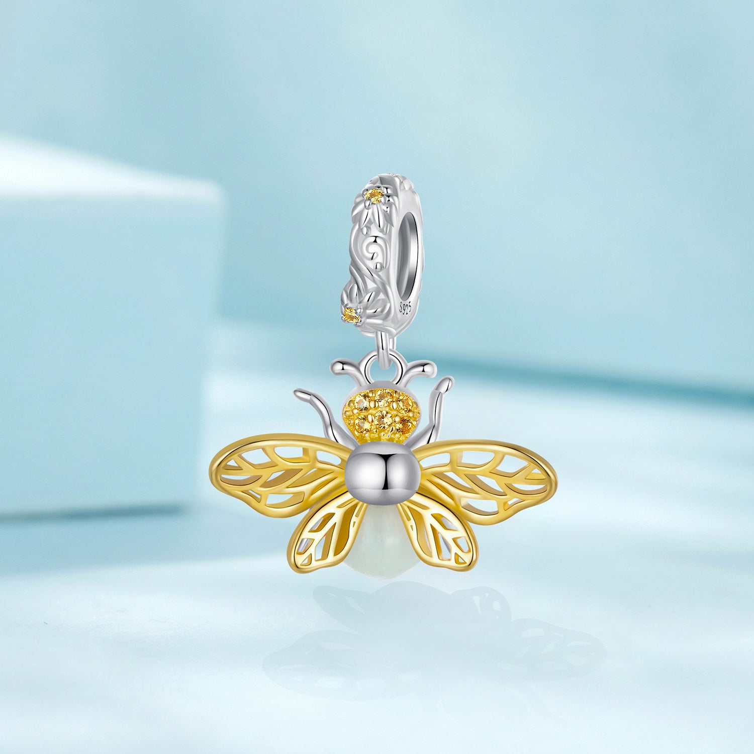 Glow Bee 925 Silver Bracelet Charm