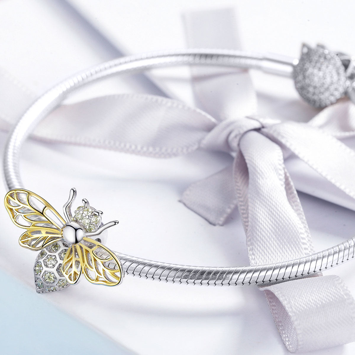 Bee 925 Silver Bracelet Charm