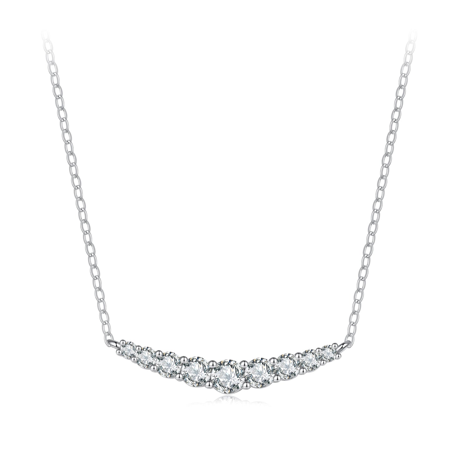 Moissanite Stone 925 Silver Necklace