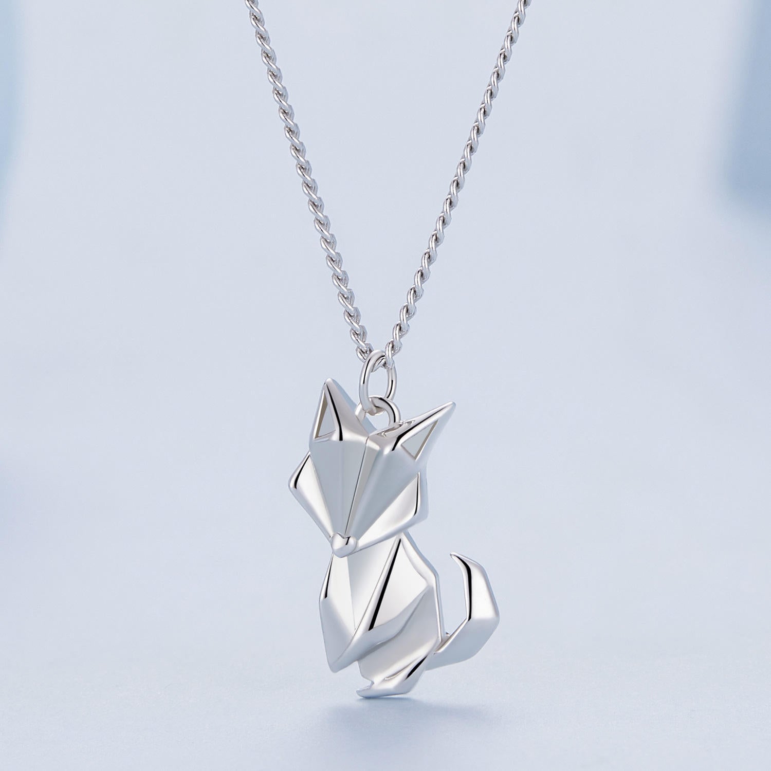 عقد ثعلب بتصميم بسيط فضة عيار 925