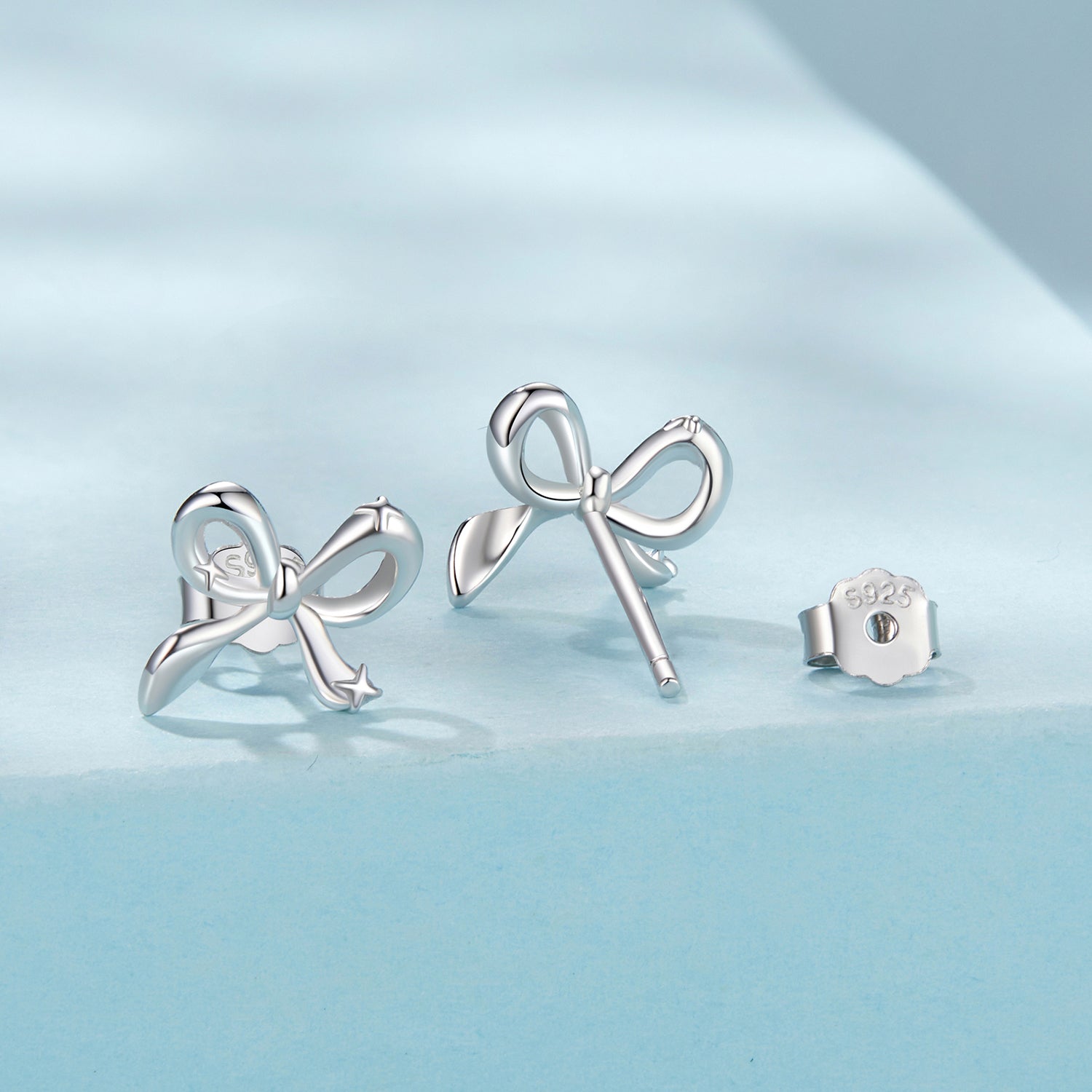 925 Silver Bow Knot Earring