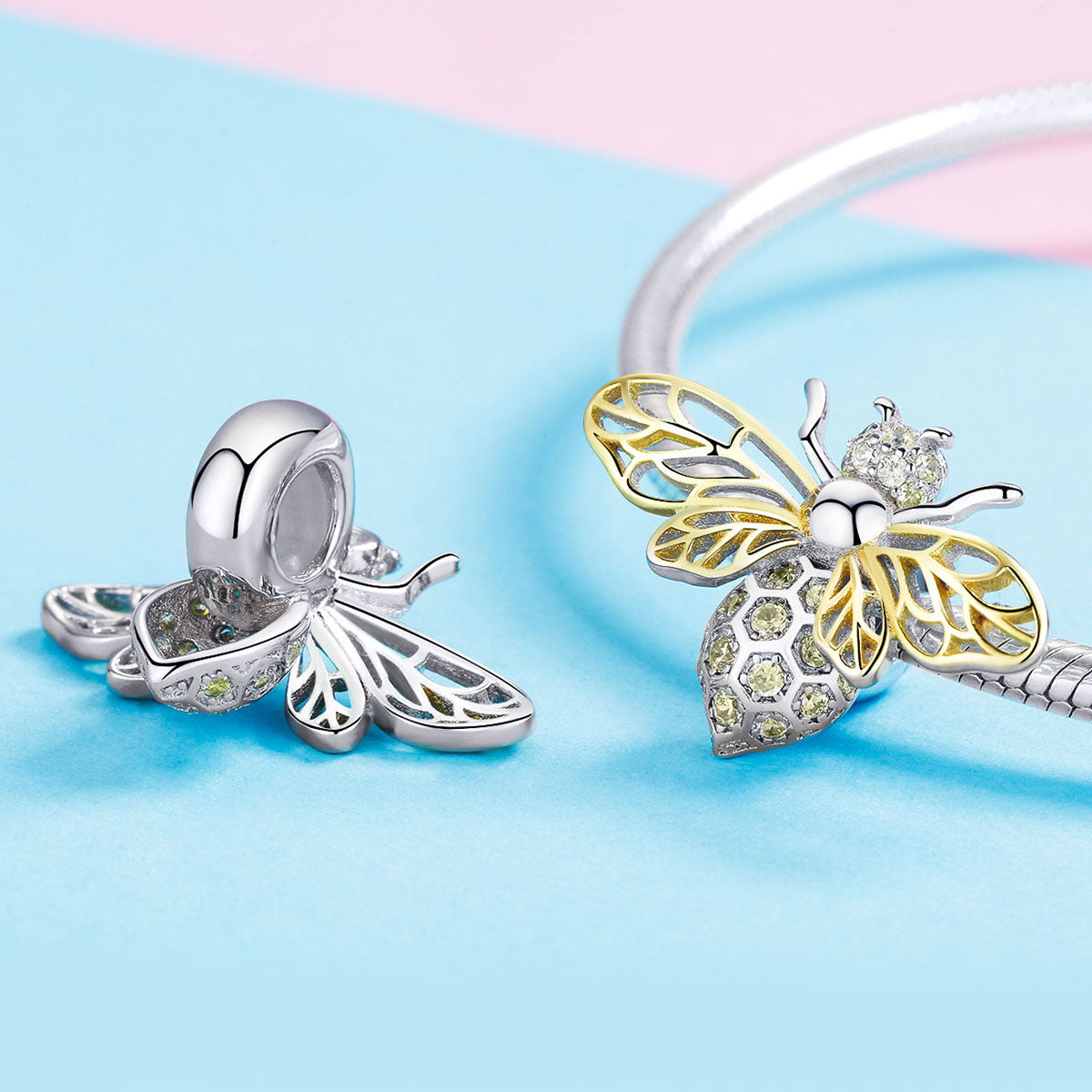 Bee 925 Silver Bracelet Charm