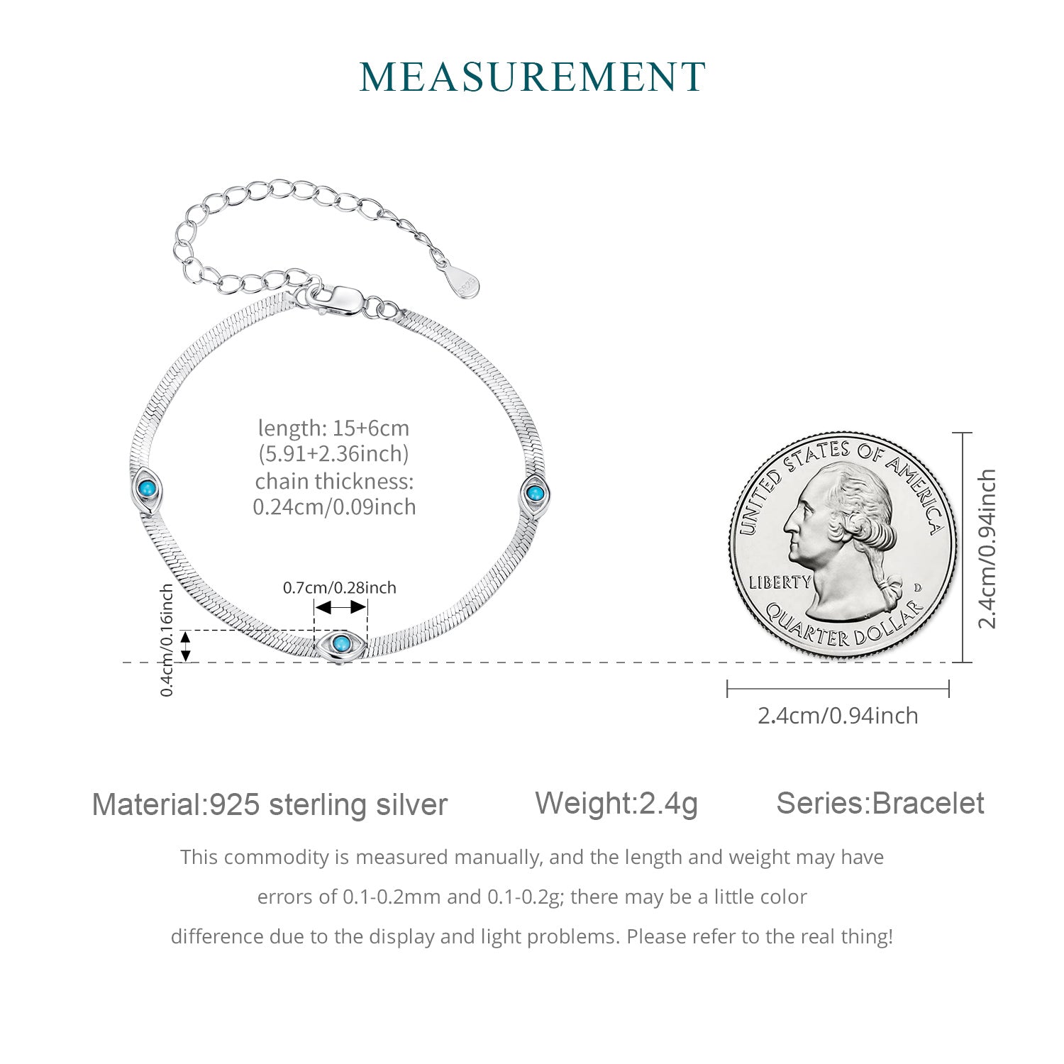 Blue Eyes 925 Silver Bracelet