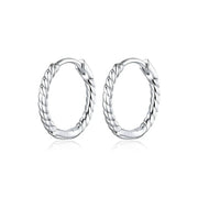 Platinum Plated 925 Sterling Silver Earrings