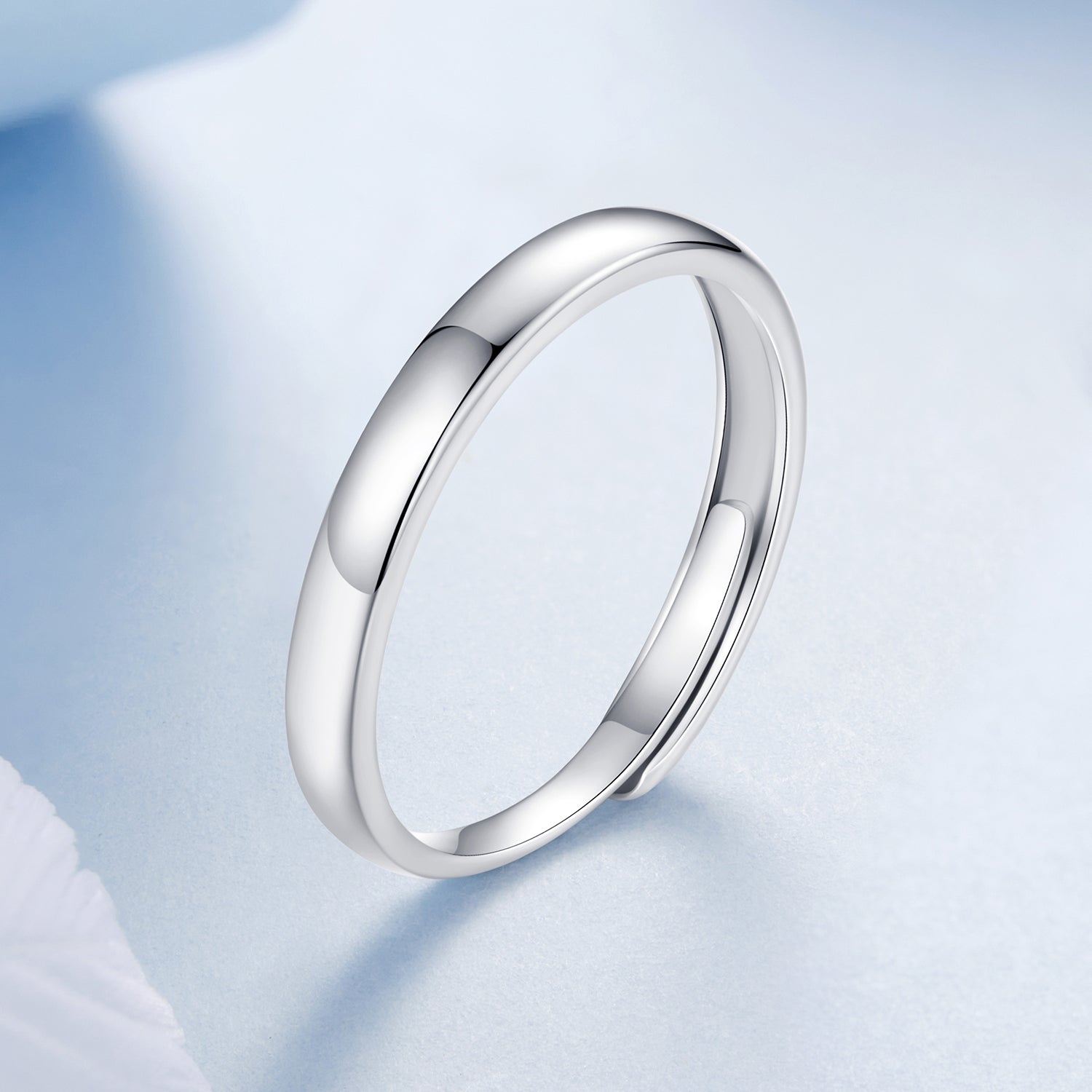 خاتم أنيق رفيع بتصميم بسيط – فضة عيار 925